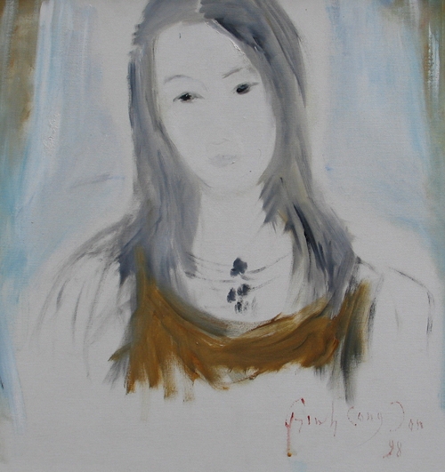 Chân dung Phạm Linh Đan (sơn dầu trên bố - 1998)