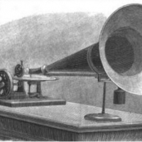 Máy quay đĩa gramophone của Emile Berliner năm 1887   